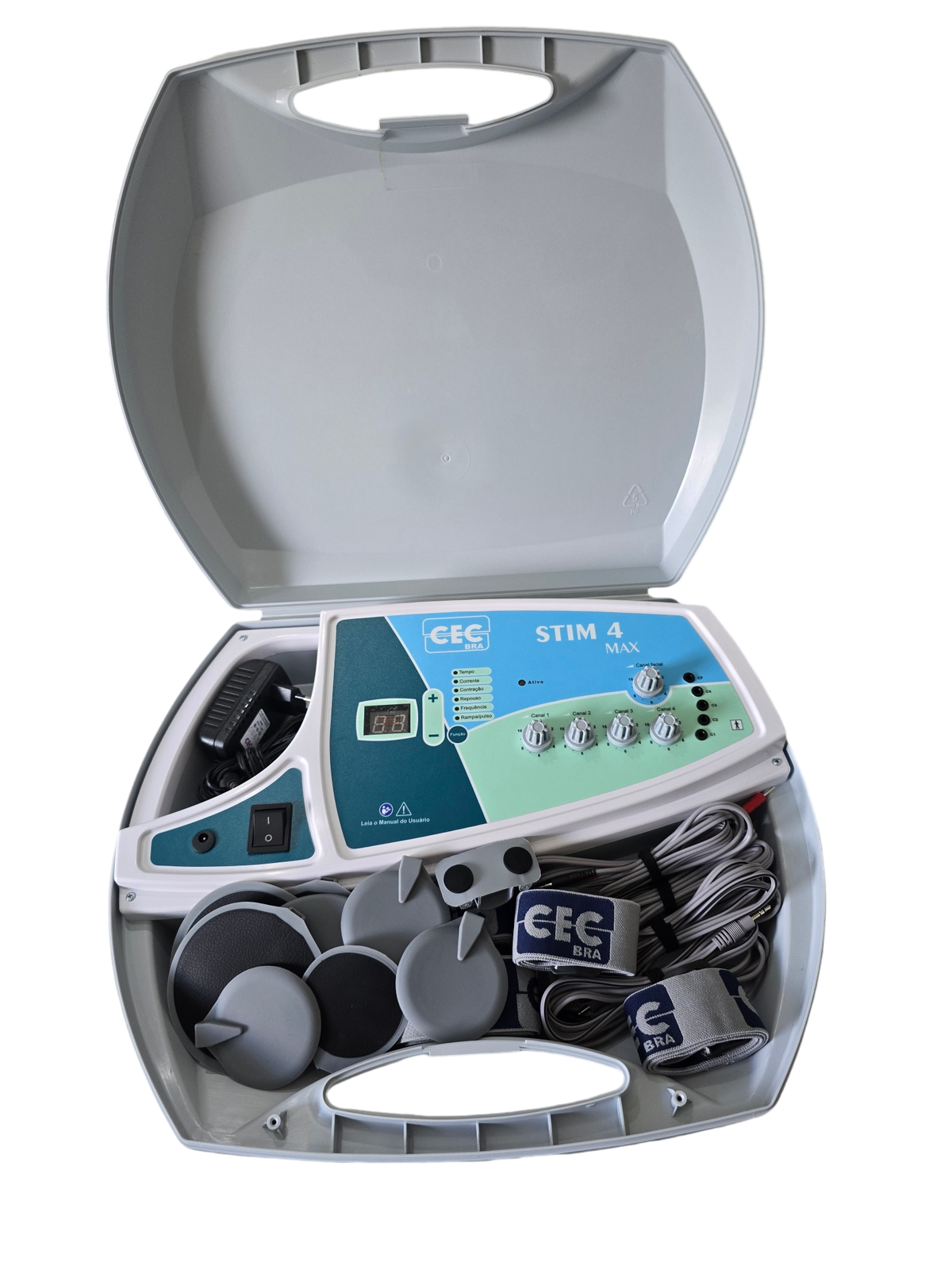 Stim 4 Max Eletroestimulador Portátil 5 Canais CECBRA - RUSSA, TENS e FES
